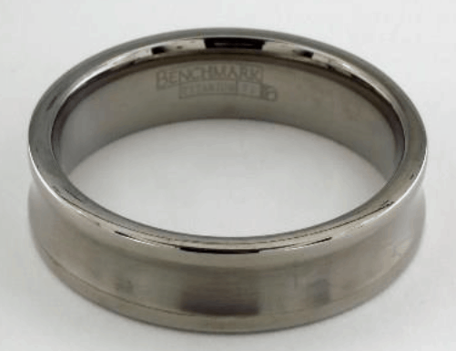 Titanium 6mm Comfort-Fit Satin-Finished Concave Design Men's Ring