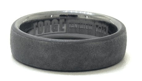 Tantalum Swirl Finished 6.5mm Comfort Fit Men's Ring
