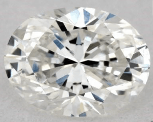 Oval cut diamond