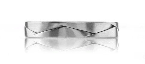 Folded Palladium Wedding Band