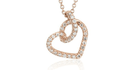 Diamond Twist Heart Pendant