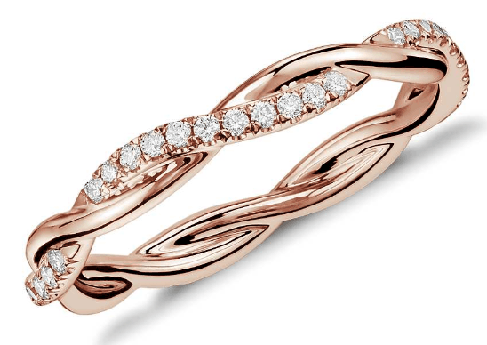 Petite Twist Diamond Eternity Ring from Blue Nile