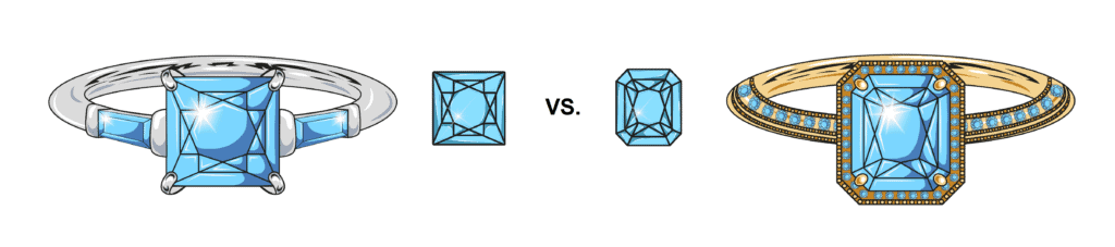 Princess vs radiant cut diamond