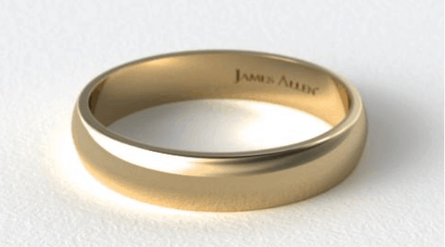 Traditional Slightly Curved Wedding Ring