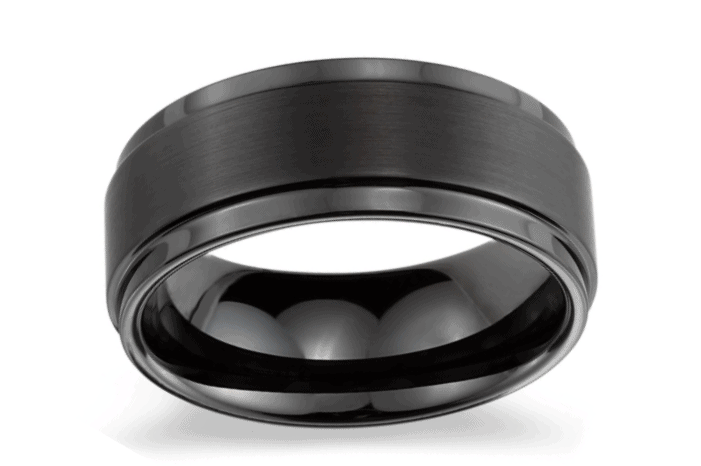 Brushed and Polished Comfort Fit Wedding Ring