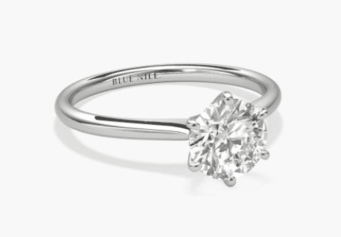 Tiffany-like Six Prong Setting in Platinum