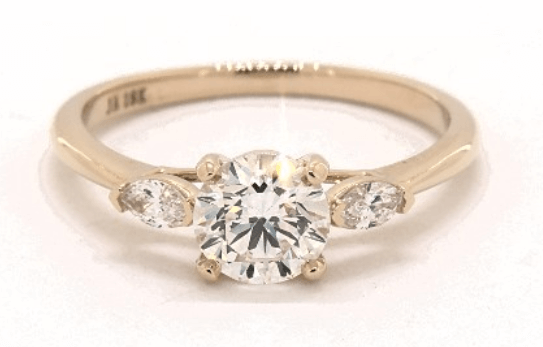 Yellow gold engagement ring