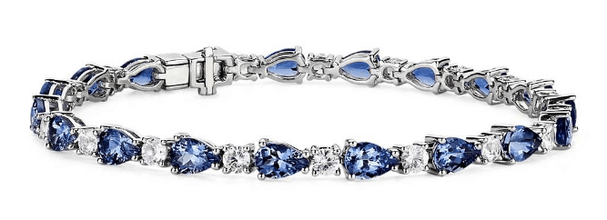 Tanzanite & White Sapphire Bracelet