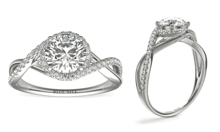 twisted halo setting